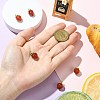 5Pcs Brass with Natural Agate Charms KK-CJ0003-17-4