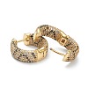 Brass Micro Pave Cubic Zirconia Huggie Hoop Earrings EJEW-A058-05G-2