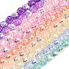 Electroplate Transparent Glass Beads Strands EGLA-N057-02A-M-1