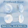 2Pcs 2 Styles Marble Pattern Porcelain Cup Coasters AJEW-CP0009-18B-2