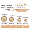 Matte Style Spray Painted Acrylic Beads ACRP-AR0001-04-2