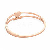 Natural Shell Heart Bangle with Rhinestone BJEW-N017-008RG-2