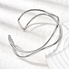 304 Stainless Steel Cuff Bangles for Women BJEW-Z150-01P-02-3