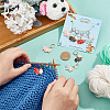 Alloy Enamel Rhinestone Sheep Pendant Stitch Markers HJEW-AB00244-3