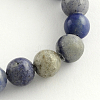 Round Dyed & Heated Natural Blue Aventurine Beads Strands G-R254-8mm-1