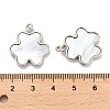 Brass Pave Shell Pendants KK-K365-08A-P-3