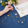 4Pcs 2 Colors Sun Moon Star Alloy Boot Strap Chains FIND-AB00062-3