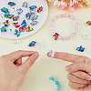 35Pcs 7 Colors Transparent Glass Beads GLAA-FH0001-68-3