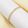 Brass Link Cable Chain Bracelet for Women BJEW-A065-06G-3