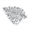 Hollow Out Flower Brass Finger Rings for Women FS-WG816AE-02-3
