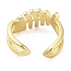 Brass Open Cuff Rings for Women RJEW-Z072-02G-02-3