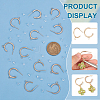 BENECREAT 12Pcs Brass Ring Stud Earring Findings KK-BC0011-04-4