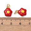 Brass Enamel Pendants KK-CJC21A4-01G-06-RS-2