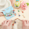 16Pcs 4 Color Alloy Enamel Mushroom Charms Locking Stitch Markers AJEW-PH01455-4