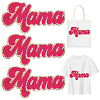 3Pcs Word MAMA Shape Towel Cloth Embroidery Applqiues DIY-FG0005-04A-1