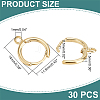   30Pcs Brass Huggie Hoop Earring Findings FIND-PH0008-65-2