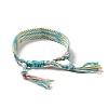 Polyester-cotton Braided Rhombus Pattern Cord Bracelet FIND-PW0013-001A-16-3