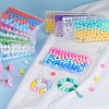 80Pcs 4 Style Round Silicone Focal Beads SIL-SZ0001-22K-6