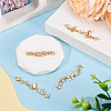 4Pcs 4 Styles Brass Pave Clear Cubic Zirconia Flower Butterfly Connector Charms KK-TA0008-72G-4