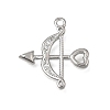 Brass Micro Pave Clear Cubic Zirconia Pendants KK-A302-06P-1