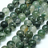 Natural Moss Agate Beads Strands G-I199-06-4mm-1