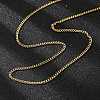 Unisex Casual Style 304 Stainless Steel Curb Chain Necklaces STAS-O037-54G-2
