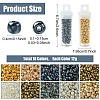 120G 12 Styles Glass Seed Beads SEED-YW0002-86-3