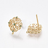 Brass Stud Earring Findings KK-T038-491B-2