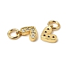 Brass Micro Pave Cubic Zirconia Charms ZIRC-F111-08G-03-2