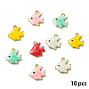 10Pcs 304 Stainless Steel Enamel Charms STAS-YW0003-43F-1