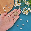 12Pcs 430 Stainless Steel Small Flower Connector Charms & Pendants JX240A-3