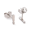 304 Stainless Steel Exclamation Point Stud Earrings for Women Men EJEW-G318-05P-2