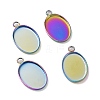 Ion Plating(IP) 304 Stainless Steel Pendant Cabochon Settings LS-X-STAS-H383-12M-1
