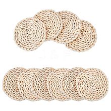 Handmade Corn Straw Woven Placemats AJEW-WH0016-79