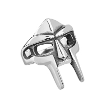 Titanium Steel Gothic Mask Finger Ring for Men Women RJEW-WH0001-12B