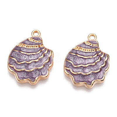 Rack Plating Alloy Enamel Pendant ENAM-Q449-12G-02-1