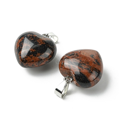 Natural Mahogany Obsidian Pendants G-F820-10A-05-1