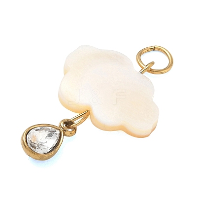 304 Stainless Steel Acrylic Pendants RB-CBA4D1F-13G-B-1