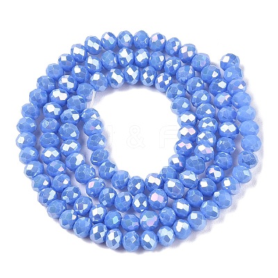 Electroplate Glass Beads Strands EGLA-A044-P4mm-B17-1