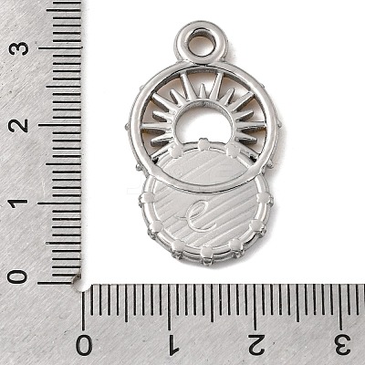 Sun 304 Stainless Steel Pendant Cabochon Setting STAS-P454-12A-1
