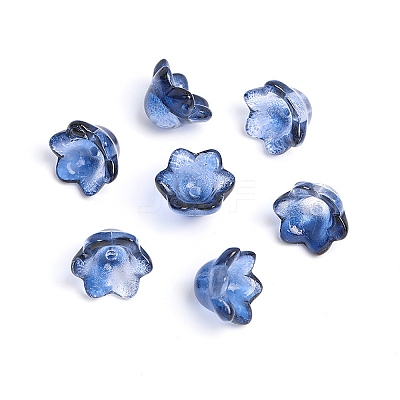 Two Tone Handmade Lampwork Bead Caps LS-HUDU-PW0001-115B-1