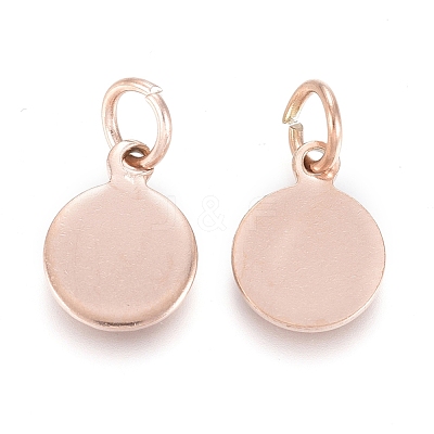 Ion Plating(IP) 304 Stainless Steel Charms EJEW-L238-02A-RG-1