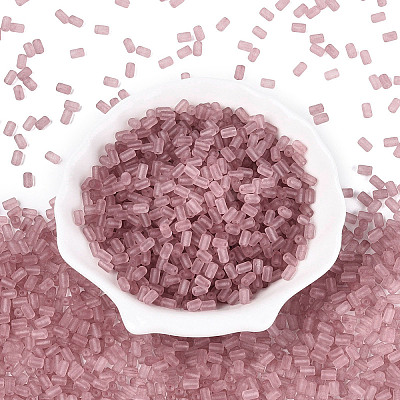 FGB Frosted Transparent Glass Seed Beads SEED-N013-05A-06-1