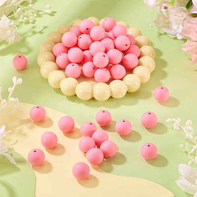 50Pcs Food Grade Eco-Friendly Silicone Beads SIL-TA0002-89D-1