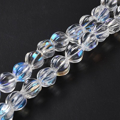 Transparent Glass Beads Strands GLAA-F114-02B-10-1