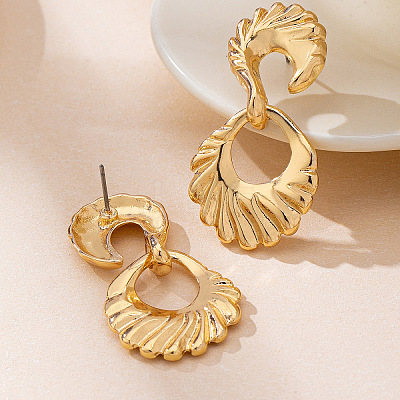 Alloy Stud Dangle Earrings WG59D7D-01-1