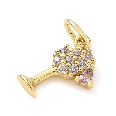 Brass Micro Pave Cubic Zirconia Pendants KK-Z120-57B-02-1