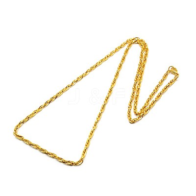 Fashionable 304 Stainless Steel Rope Chain Necklace Making STAS-A028-N039G-S-1
