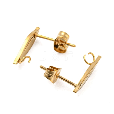 Ion Plating(IP) 304 Stainless Steel Stud Earring Findings STAS-H180-14G-1