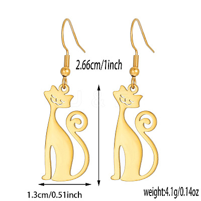 304 Stainless Steel Dangle Earrings FS-WGAFF5E-03-1